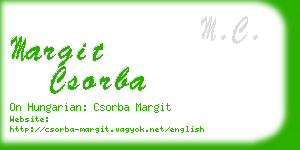 margit csorba business card